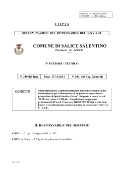 File: Determina n.802 - Comune di Salice Salentino