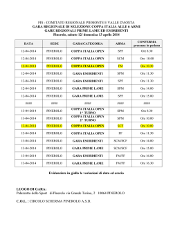 Scarica il file () - FIS - Comitato Regionale Piemonte