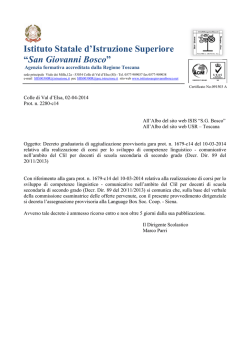 ISIS S G BOSCO decreto aggiudicazione provvisoria gara