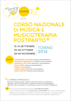 Musica e Musicoterapia Postparto
