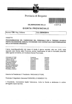 Dotazione organica - Provincia di Bergamo