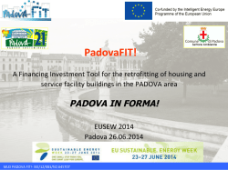 Il Progetto Padova FIT!