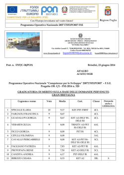 graduatoria di merito studenti richiedenti gran