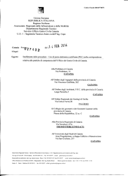 1 L FEB. 20U - Ordine degli Ingegneri della Provincia di Catania