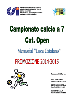 Calendario OPEN GIR B RITORNO