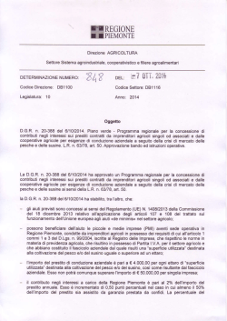 Determinazione Dirigenziale n. 848 del 07/10/2014