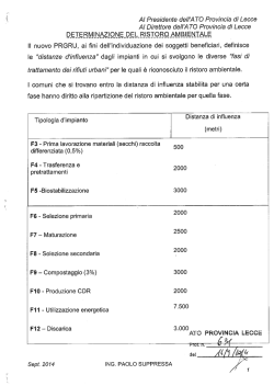 Determinazione ristoro ambientale