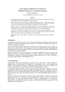 Libri digitali collaborativi a Nord-Est Modelli, esperienze e comunità