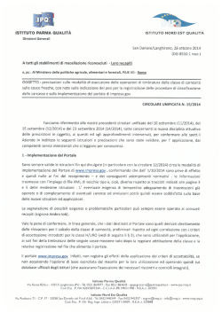ISTITUTO PARMA QUALIT&Agrave; ISTITUTO NORD EST QUALIT&Agrave;