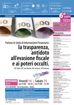 Locandina Convegno, Rimini 14 e 15 novembre 2014