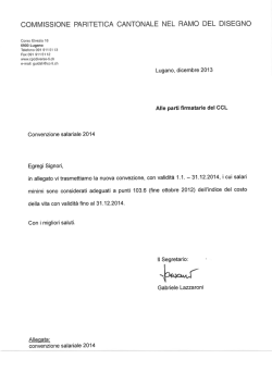 Convenzione salariale 2014