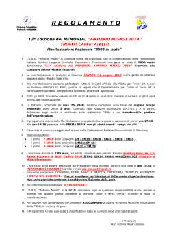 regolamento 2014 - Associazione Antonio Misasi
