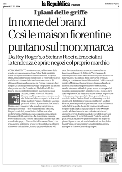 In nome del brand Cos&igrave; le maison fiorentine puntano sul monomarca