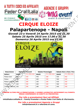 CIRQUE ELOIZE Palapartenope - Napoli