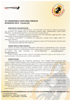 Regolamento 2014 - Coppa Toscana MTB