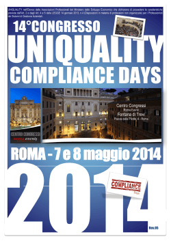 14° CONGRESSO UNIQUALITY Compliance Days 7 e 8