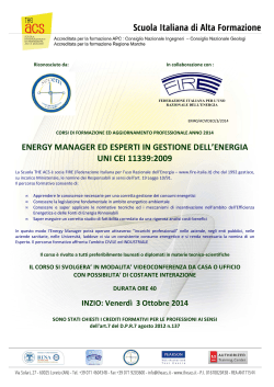 Programma corso EM40 Italia 3 2014