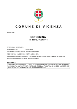 determina approv. verbali 1 e 2