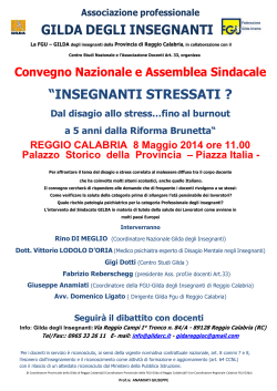 Convegno e assemblea sindacale della Gilda di Reggio Calabria