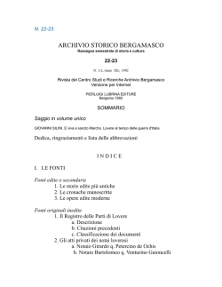 E viva a sancto Marcho. Lovere al tempo