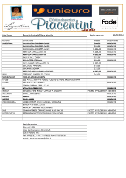 Lista Nozze Bonuglia Jessica e Maurilio Milana