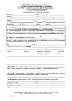 Download Istruzioni per la consulenza teratologica