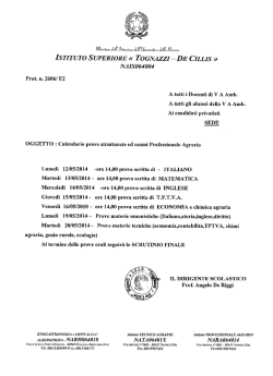 calendario prove strutturate