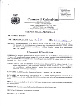 determina n. 829 del 24.10.2014