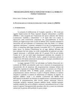 programmazione per le infrastrutture e la mobilita