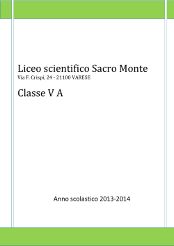 Documento del 15 maggio - 5&deg; A Liceo Scientifico