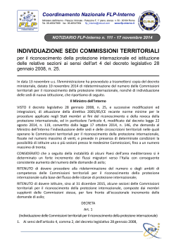 Individuaz_sedi Commissioni Territoriali
