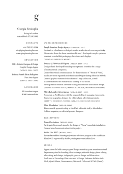 Download my resume - Giorgia Smiraglia