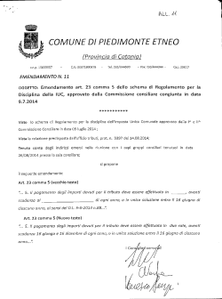 emendamenti seconda parte - Comune di Piedimonte Etneo