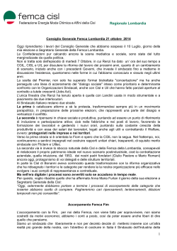 Regionale Lombardia 1 - FEMCA-Cisl