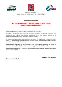 incontro finmeccanica - fim, fiom, uilm su bredamenarinibus