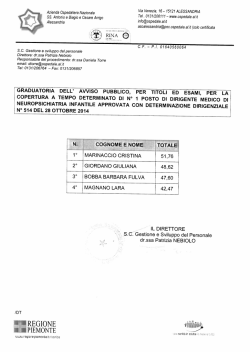 Scarica allegato pdf - Azienda Ospedaliera Santi Antonio e Biagio e