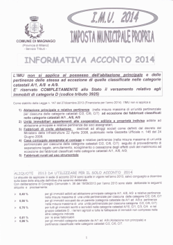 Informativa Acconto IMU 2014