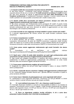 faq - giugno 2014 - n°01 - Ordine degli Architetti di Forlì/Cesena