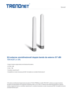 Kit antenne omnidirezionali doppia banda da esterno 5/7 dBi TEW