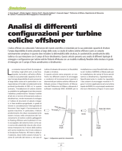 Analisi di differenti configurazioni per turbine eoliche offshore