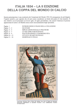 italia 1934 - la ii edizione della coppa del mondo di calcio