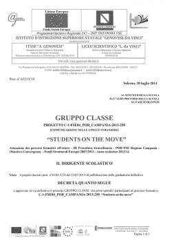 Gruppo classe definitivo Students on the move