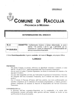 COMUNE DI RACCUJA