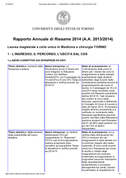 Rapporto Annuale di Riesame 2014 - Torino