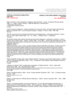 Italia - Mediterraneo - Istituto Affari Internazionali