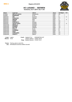 HC LUGANO - SEEWEN - HCLugano sezione giovanile
