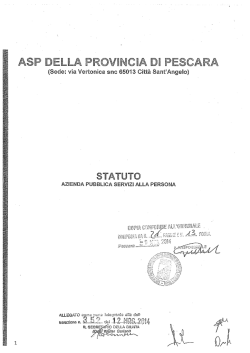 Statuto - Azienda Pubblica Servizi alla Persona