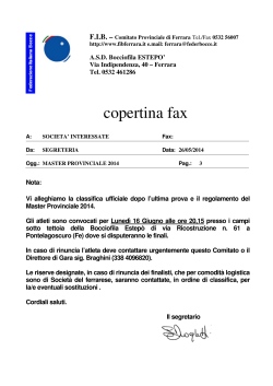 copertina fax - FIB Ferrara