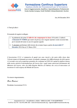 Graduatoria - ASSOCIAZIONE FCS