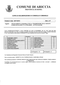 PROVINCIA DI ROMA - Comune di Ariccia